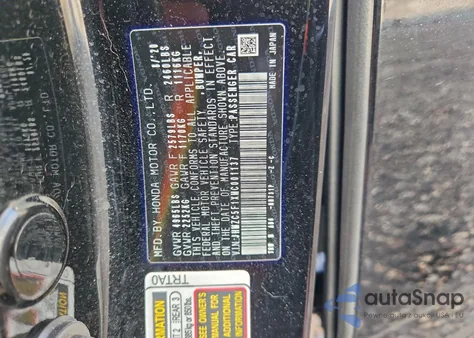 2021 Honda Clarity z USA, uszkodzony, nr VIN JHMZC5F1XMC001137